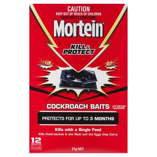Mortein Kill & Protect Cockroach Baits 12 pack