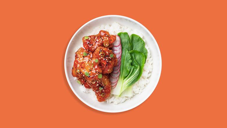 korean fried chicken donburi