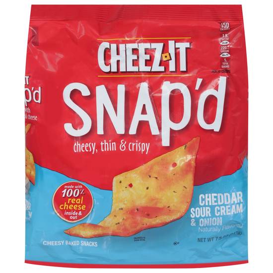 Cheez-It Snap'd Cheddar Sour Cream Onion Cheesy Baked Snacks