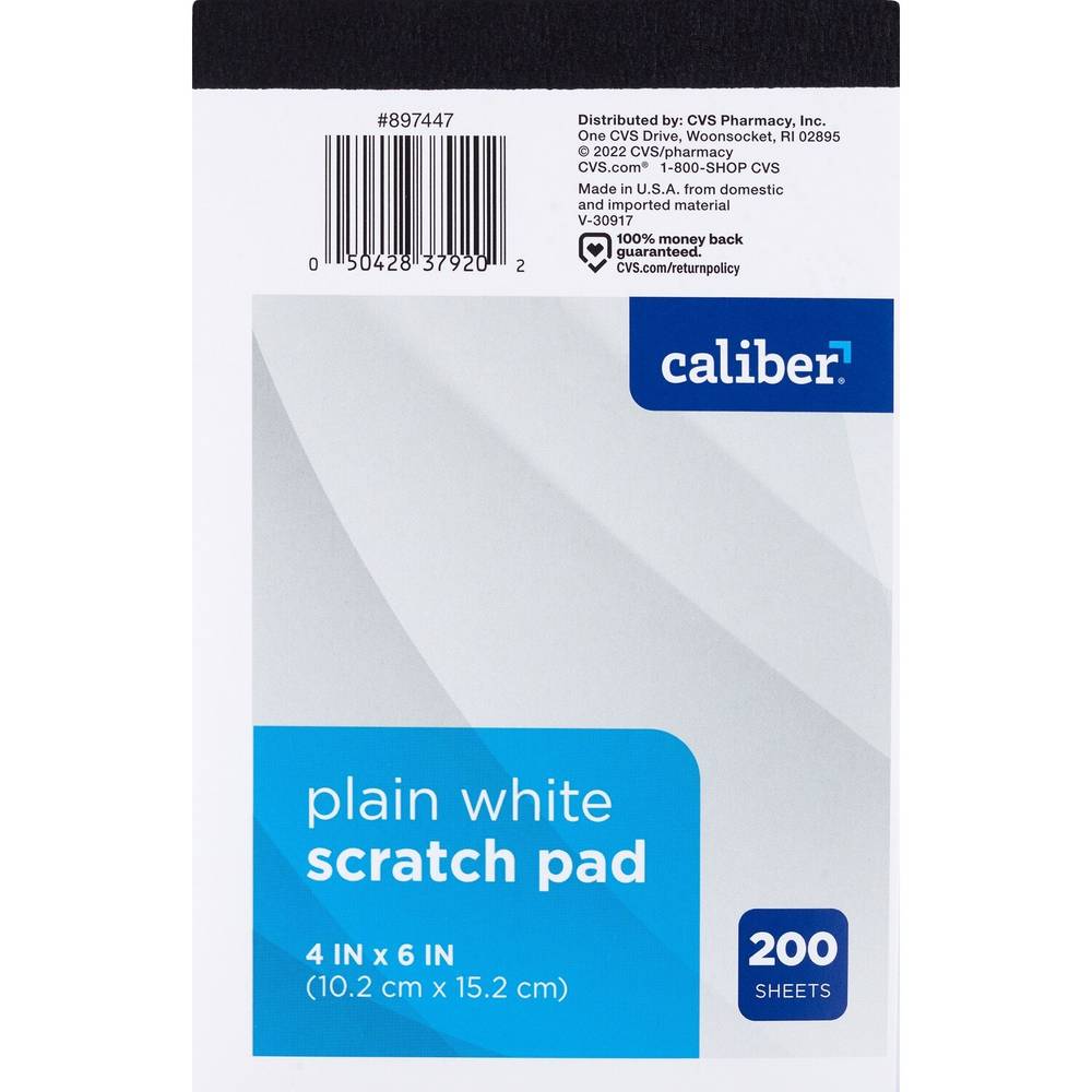 Caliber Chunky Scratch Pad, White Paper
