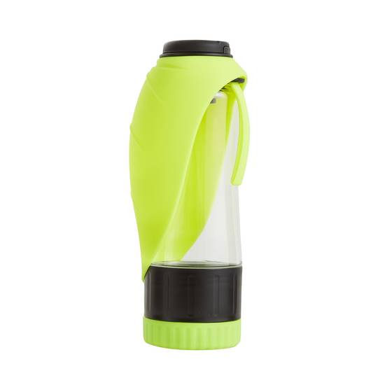 Petsmart Arcadia Trail Leaf Travel 2 in 1 Water Bottle and Food Dispenser (yellow)