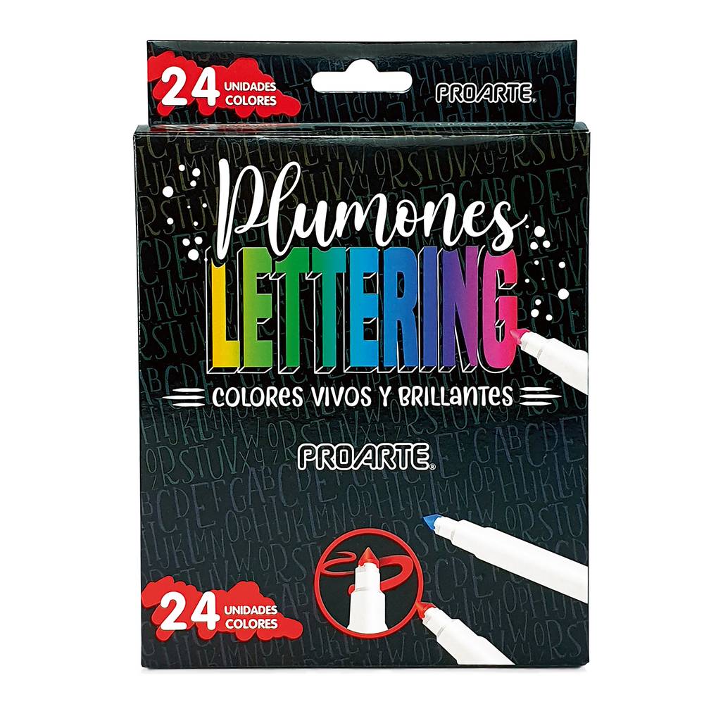 Proarte · Plumones lettering (24 un)