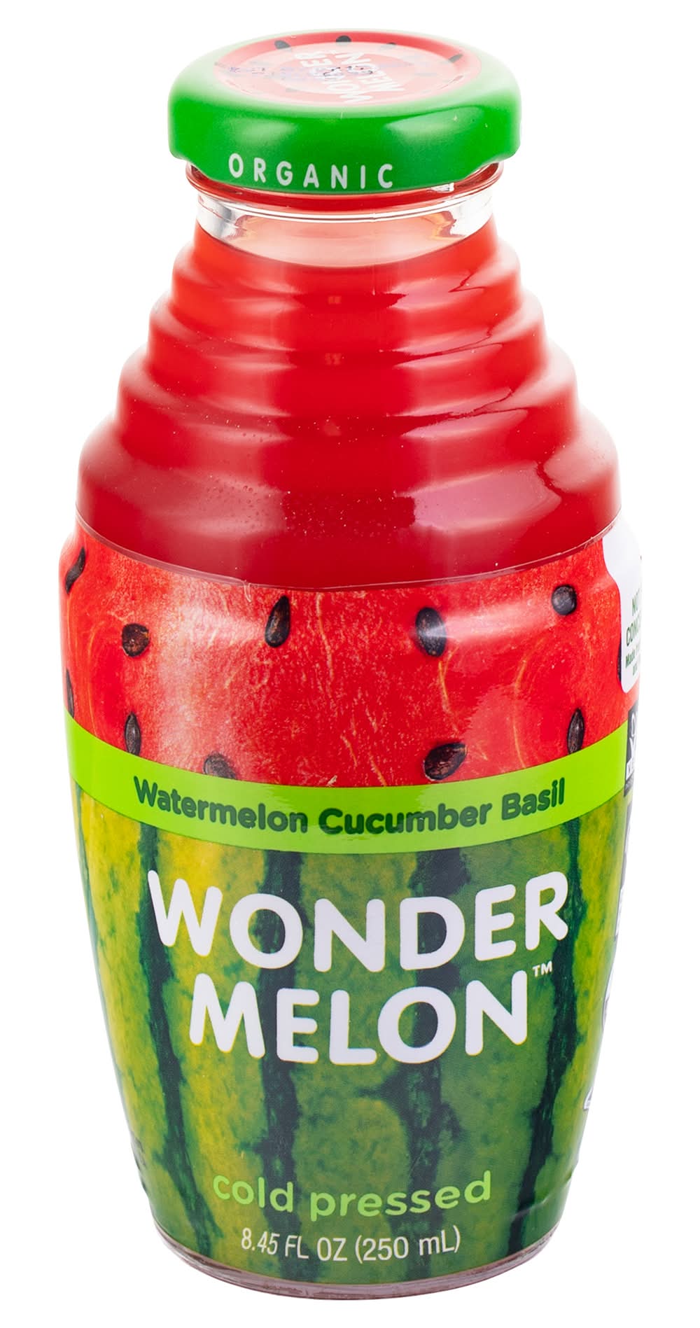Wonder Melon Organic Watermelon Cucumber Basil Cold Press Juice (8.5 fl oz)