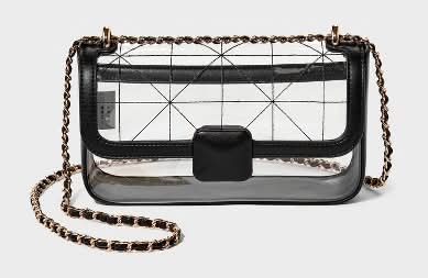 A New Day Elongated Refined Crossbody Bag, Clear