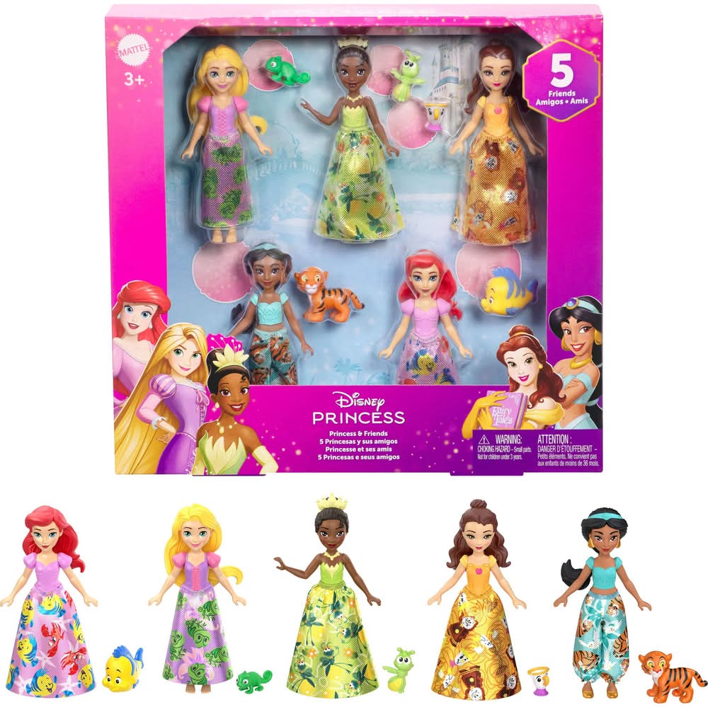 Disney Princess & Friends Set With Small Dolls 3 Y+ (5 ct)