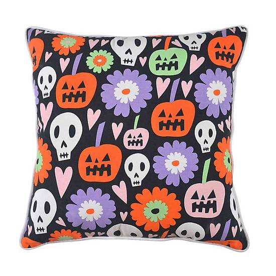 H for Happy™ Day of the Dead Multicolor Square Toss Pillow