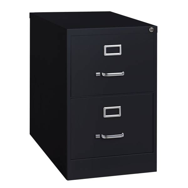 WorkPro® 26-1/2"D Vertical 2-Drawer Legal-Size File Cabinet, Black