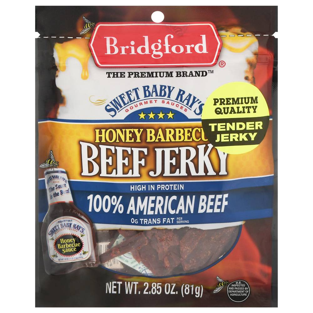 Bridgford Honey Beef Jerky, Barbecue (2.85 oz)