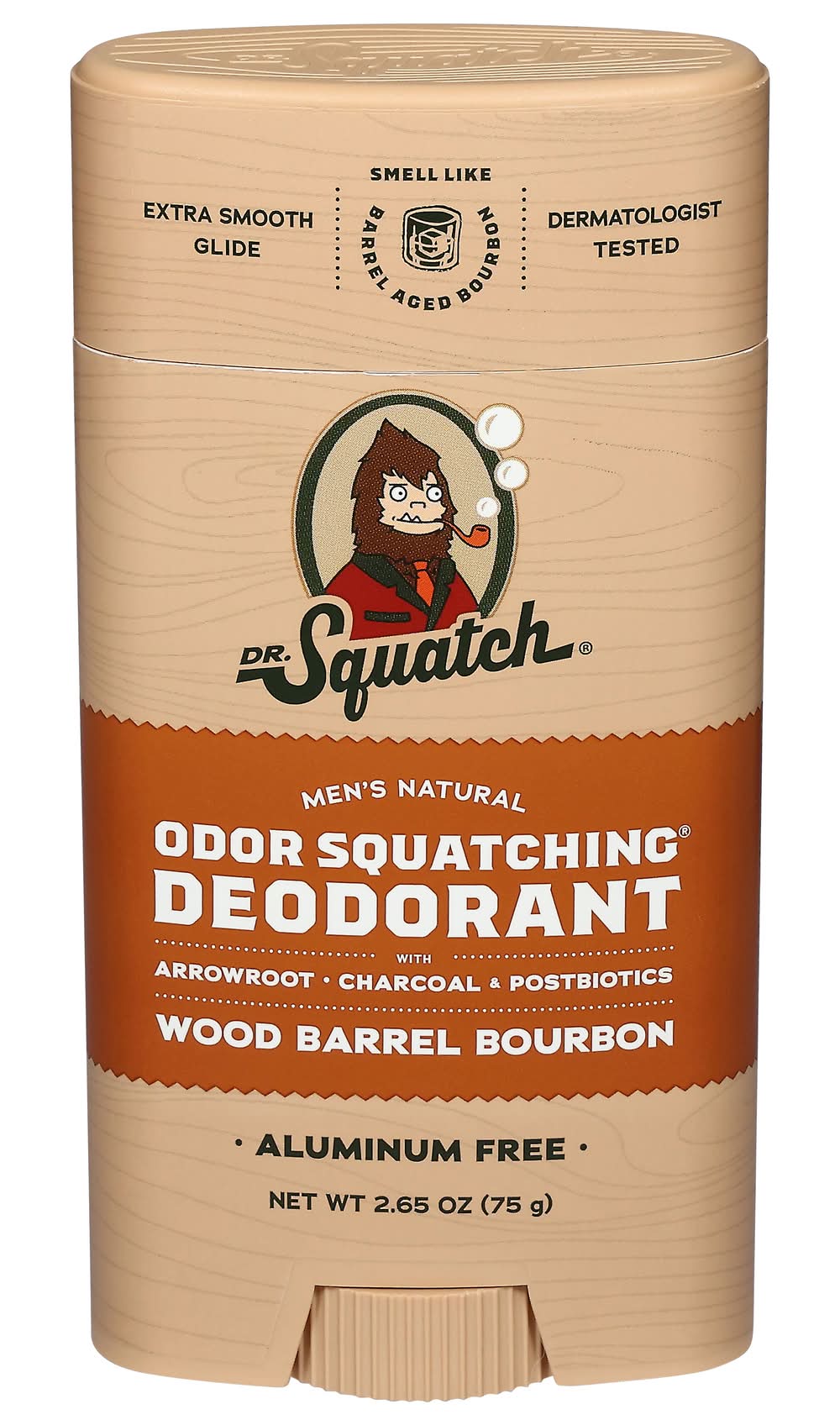Dr. Squatch Odor Squatching Deodorant, Wood Barrel Bourbon (2.65 oz)