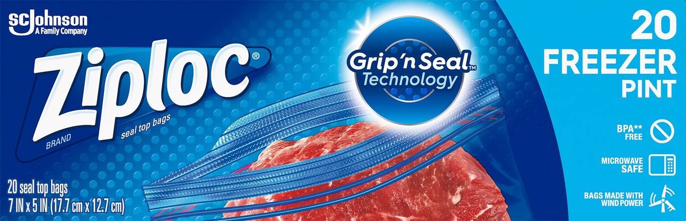 Ziploc Grip 'N Seal Freezer Pint Bags (20 ct), Delivery Near You