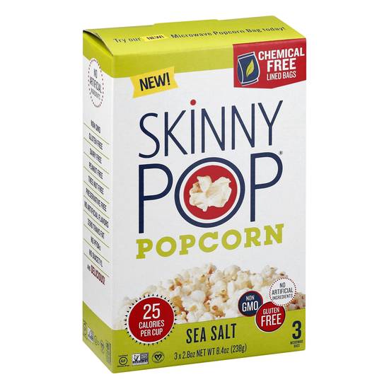 Skinnypop Sea Salt Popcorn (3 ct)