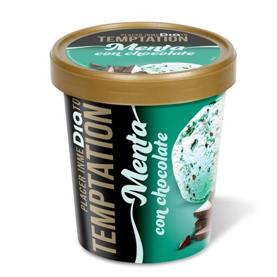 Helado de Menta con Virutas de Chocolate Temptation Tarrina (350 g)