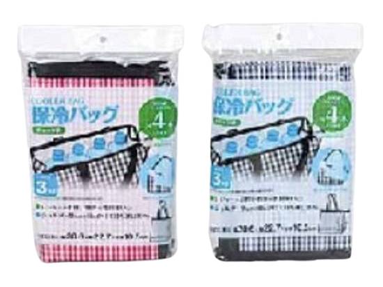 46_保冷バッグ　チェック柄