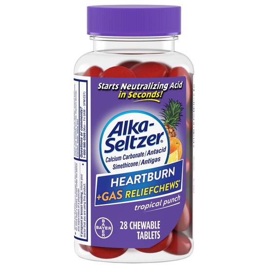 Alka-Seltzer Tropical Punch Heartburn + Gas Reliefchews Chewable Tablets