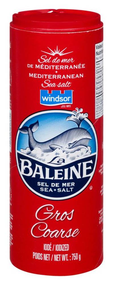 La baleine gros sel de mer iodé (750 g) - sea salt coarse (750 g)