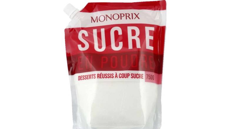 Monoprix Sucre en poudre Le doypack de 750g