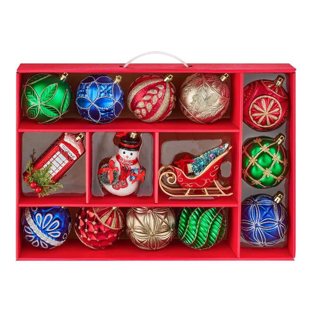 Home Accents Holiday 14-Piece Timeless Classics Shatter-Resistant Ornaments