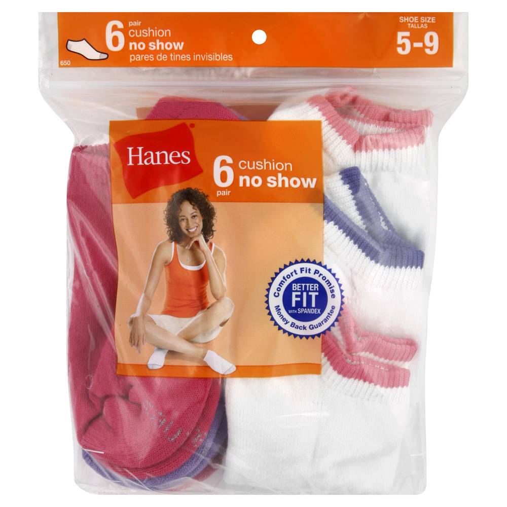 Hanes Cushion No Show Socks (6 ct)