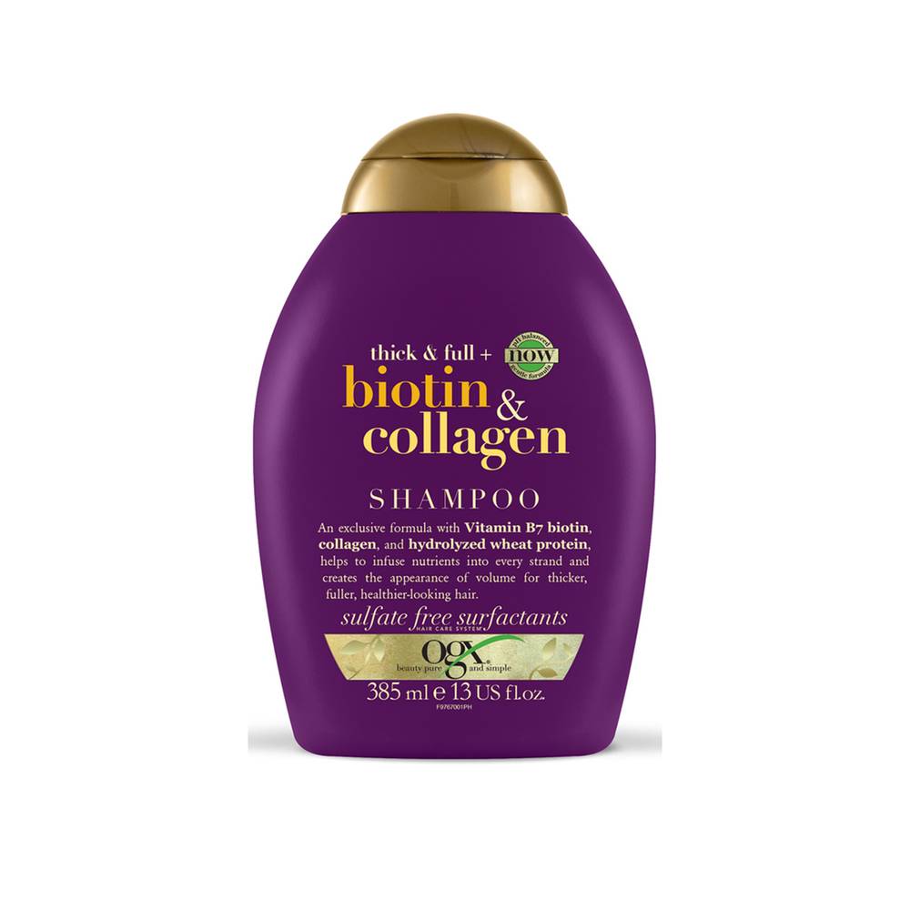 Champú Biotina y Colágeno, Cabello Fino, 385 ml