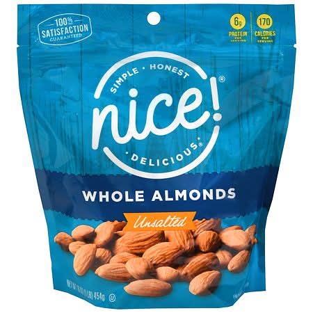 Nice! Whole Almonds, Unsalted (16 oz)