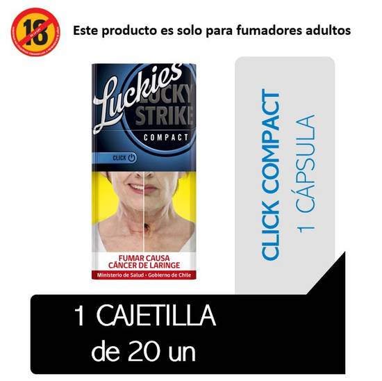 Lucky Strike - Cigarros compact click - Cajetilla 20 u