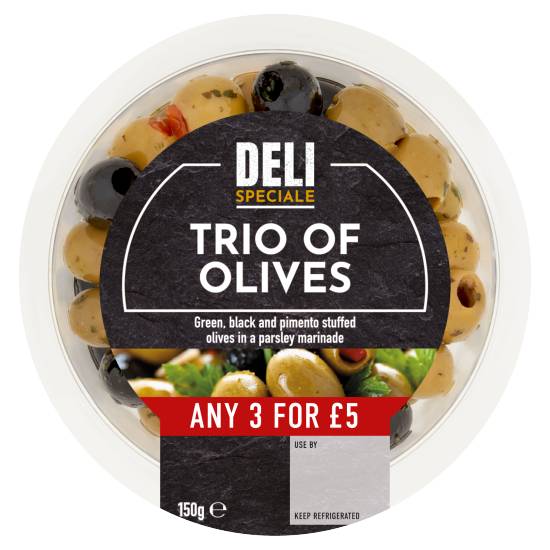 Deli Speciale Trio Of Olives (green, black )