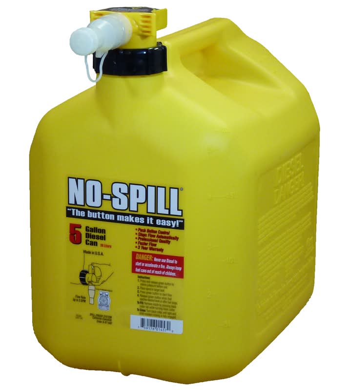 No-Spill Plastic Diesel Can 5 Gal