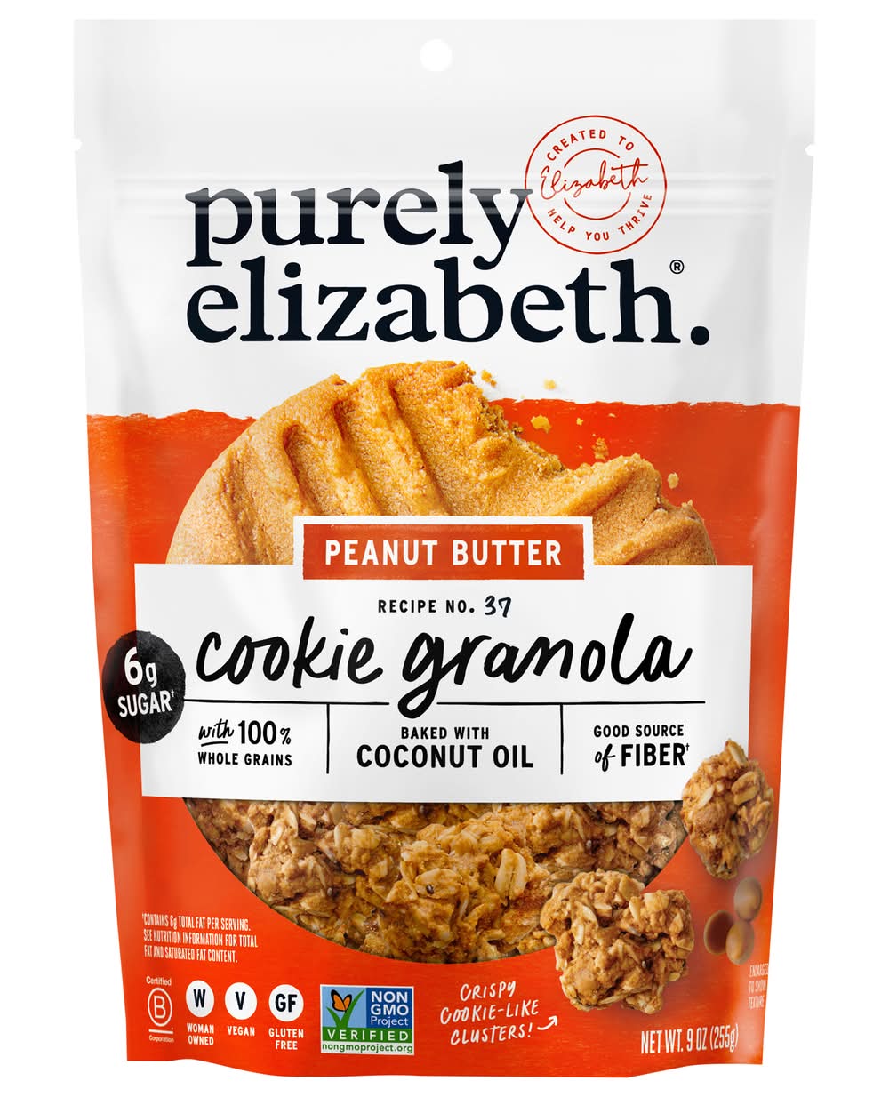 Purely Elizabeth Granola Cookies, Peanut Butter (9 oz)