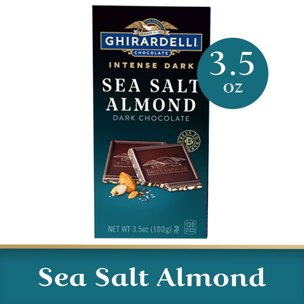 Ghirardelli Sea Salt Soiree Almonds Dark Chocolate Bar (3.5 oz)
