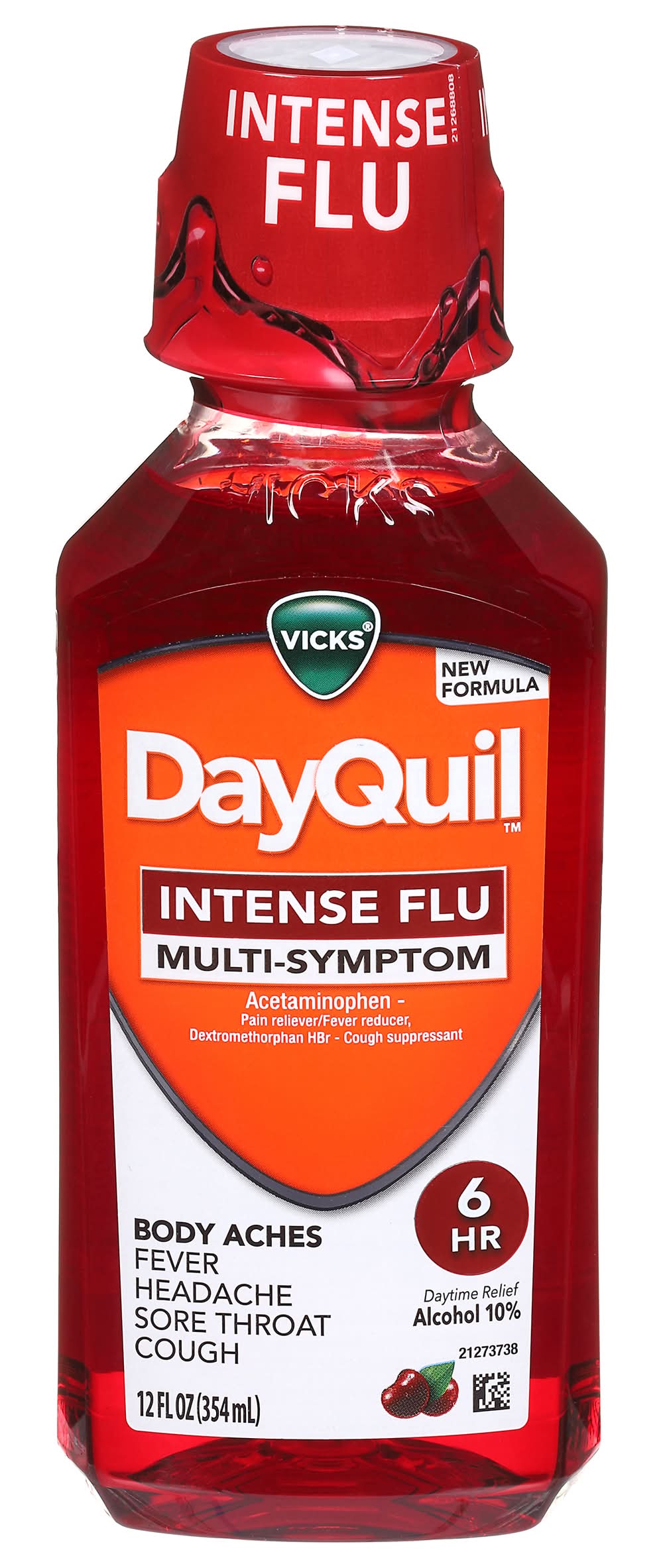 Vicks Dayquil Intense Flu Multi-Symptom Syrup, Black Cherry (12 fl oz)