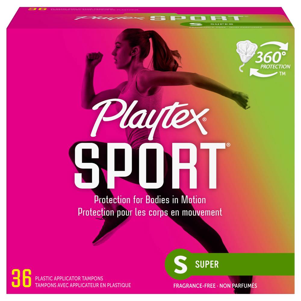 Sport Super Plastic Applicator Tampons (36 ct)