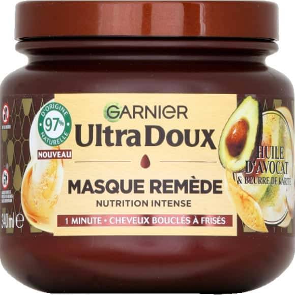 Garnier - Ultra doux masque avocat remède nutrition intense cheveux bouclés (340ml)