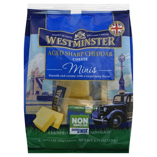 Westminster Minis Aged Sharp Cheddar Cheese (6 ct)