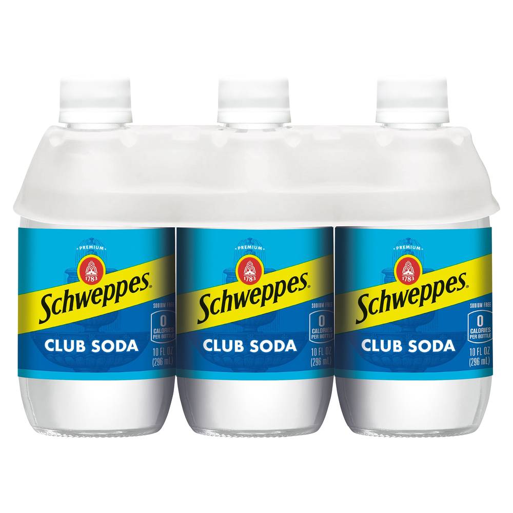 Schweppes Club Soda (6 ct, 10 fl oz)