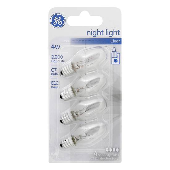 Ge Night Light Clear Bulbs (4 ct)