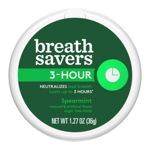 BreathSavers 3 Hour Spearmint 1.27oz