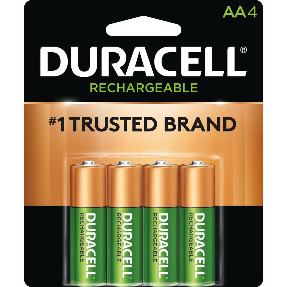 Duracell Rechargeable AA NiMH Batteries, 4 ct