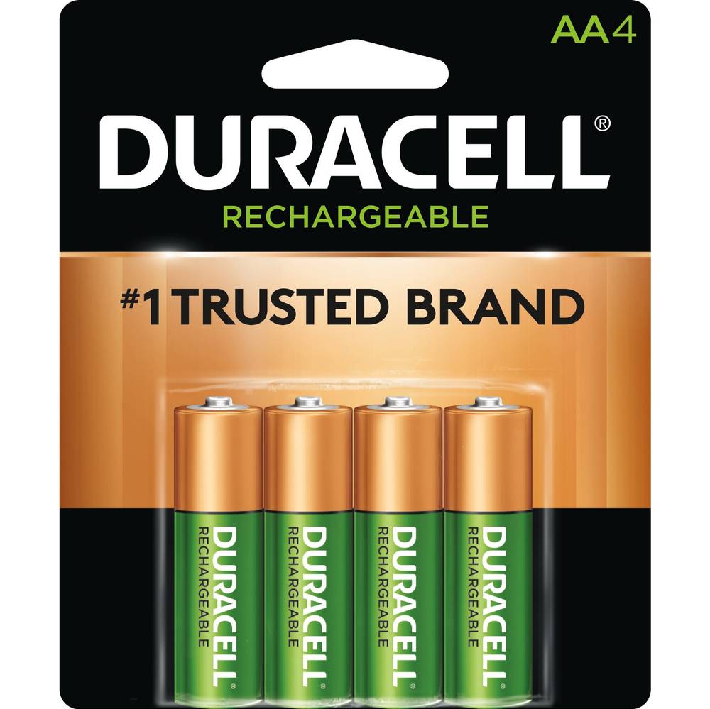 Duracell Rechargeable Aa Nimh Batteries, 4 Ct