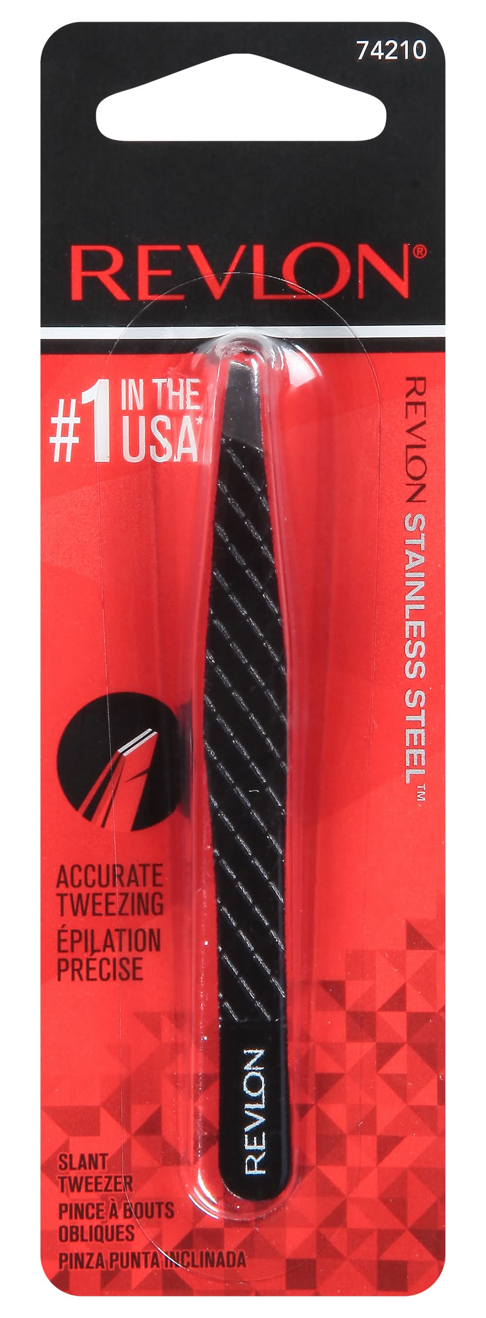 Revlon Stainless Steel Tweezer Slant Tip