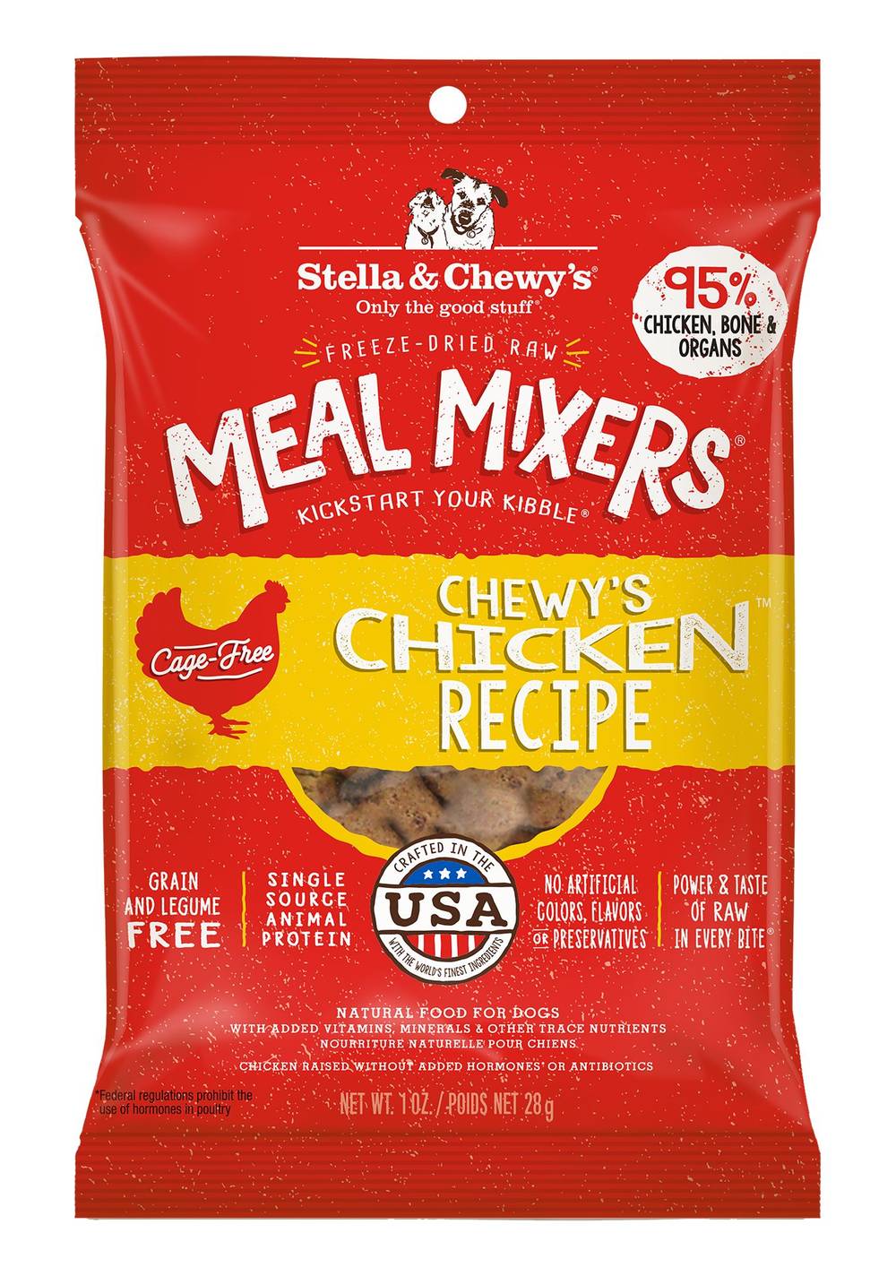 Stella & Chewy's Freeze Dried Raw Chewy's Chicken Meal Mixers High Protein Dry Dog Food Topper (1 oz)