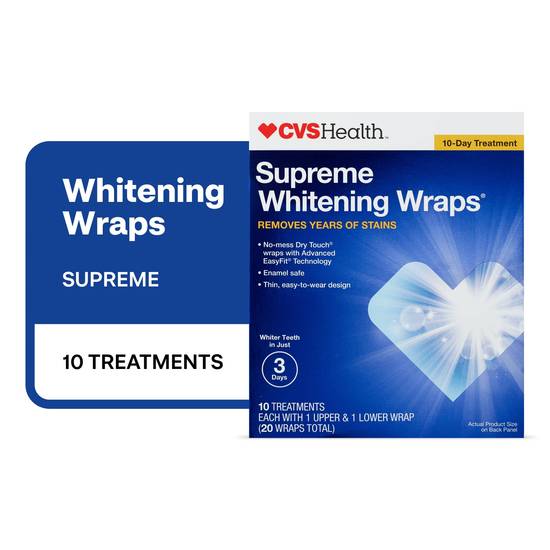 CVS Health Supreme Whitening Wraps, 10 Treatments