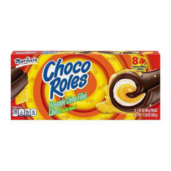Marinela Choco Roles Pineapple Creme Filled Cakes (8 ct)