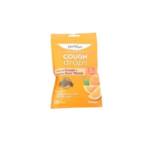 Herbion Orange Flavored Cough Suppressant Drops (25 ct)
