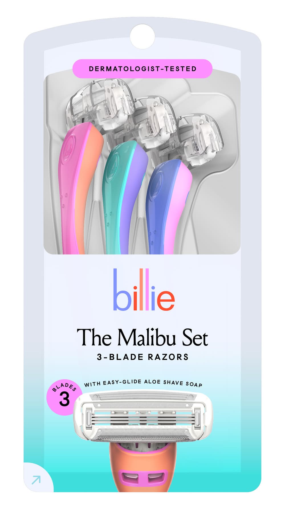 Billie Disposables the Malibu Set 3-blade Razors (3 ct)