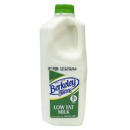 Berkeley 1% Low Fat Milk (1/2 gal)