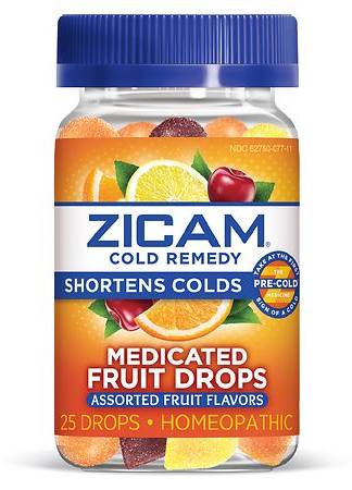 Zicam Cold Remedy Medicated Fruit Drops Fruit Flavors - 25.0 ea