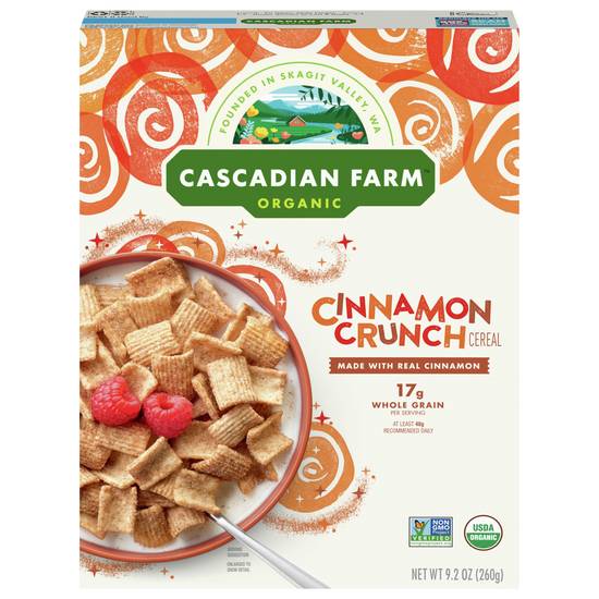 Cascadian Farm Organic Whole Grain Crunch Cereal (cinnamon)