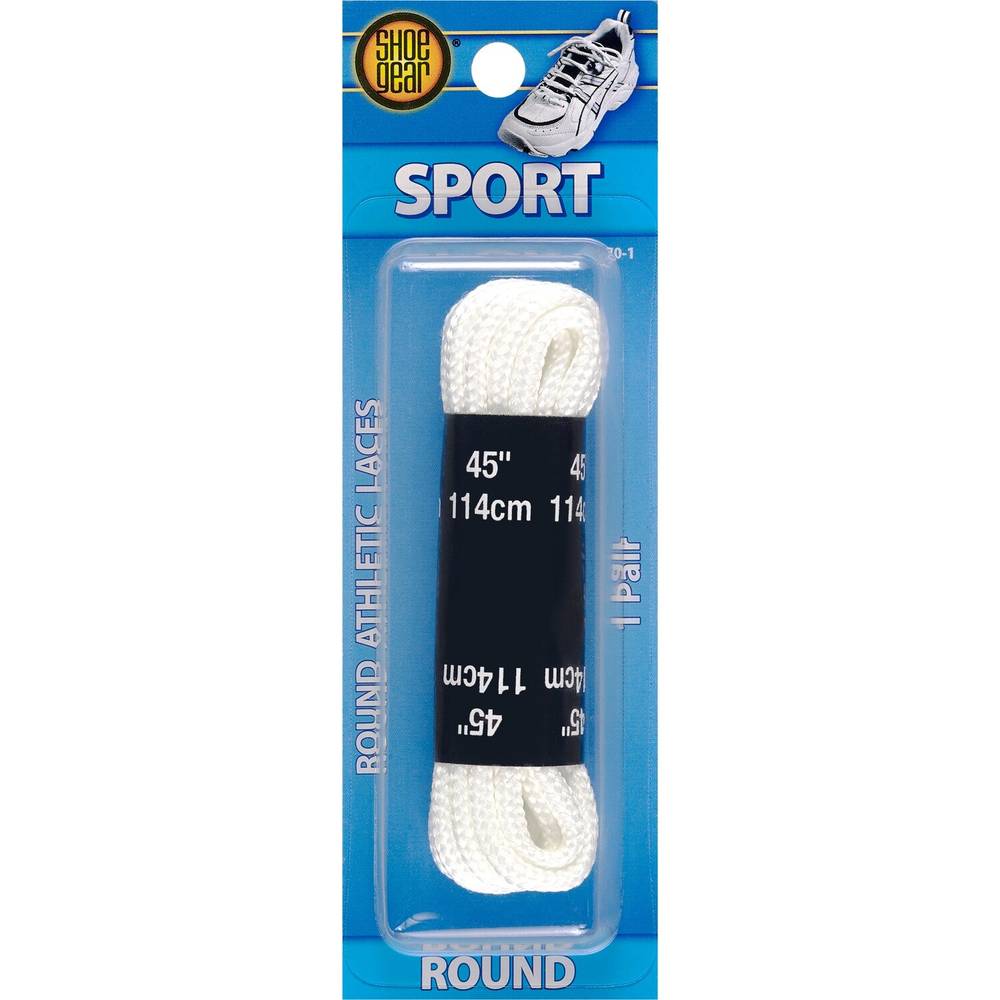 Shoe Gear Round Athletic Laces 45 Inches White