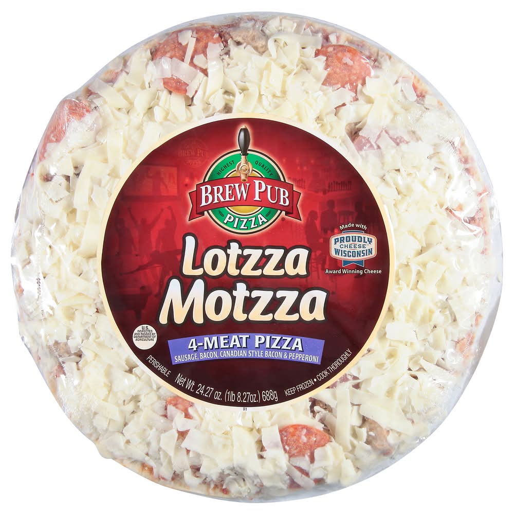 Brew Pub Pizza Lotzza Motzza 4-meat Pizza (24.27 oz)