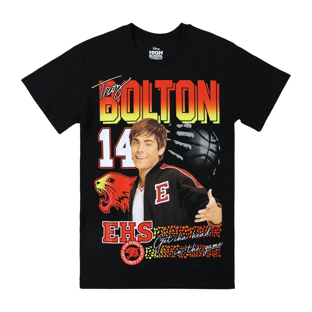 Disney High School Musical Troy Graphic Tee Medium Black